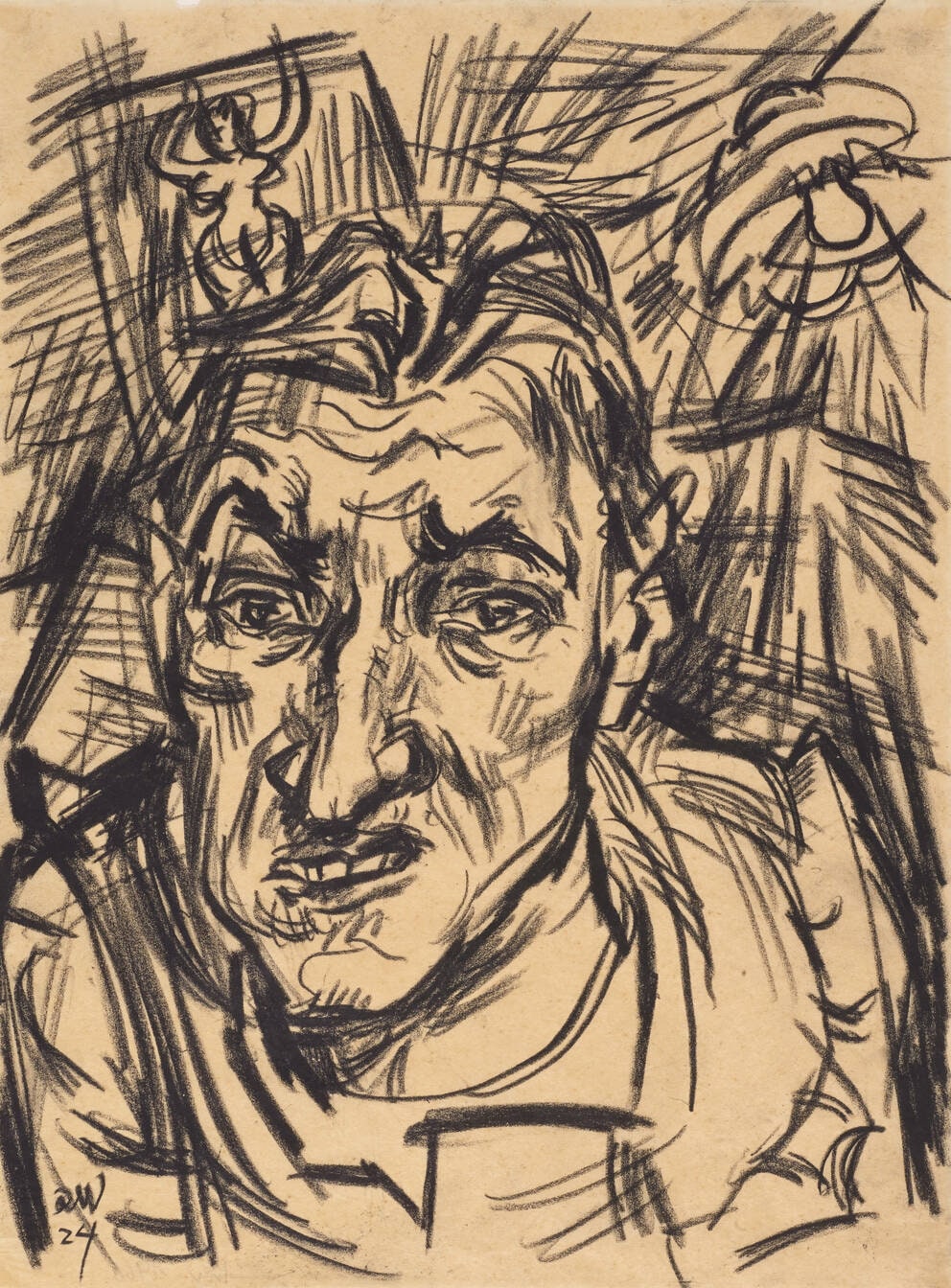 Self-Portrait with an Image of a Nude