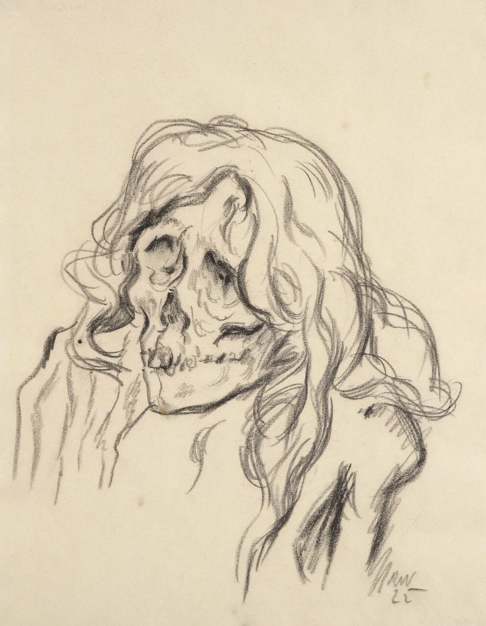 Skull with a Wig