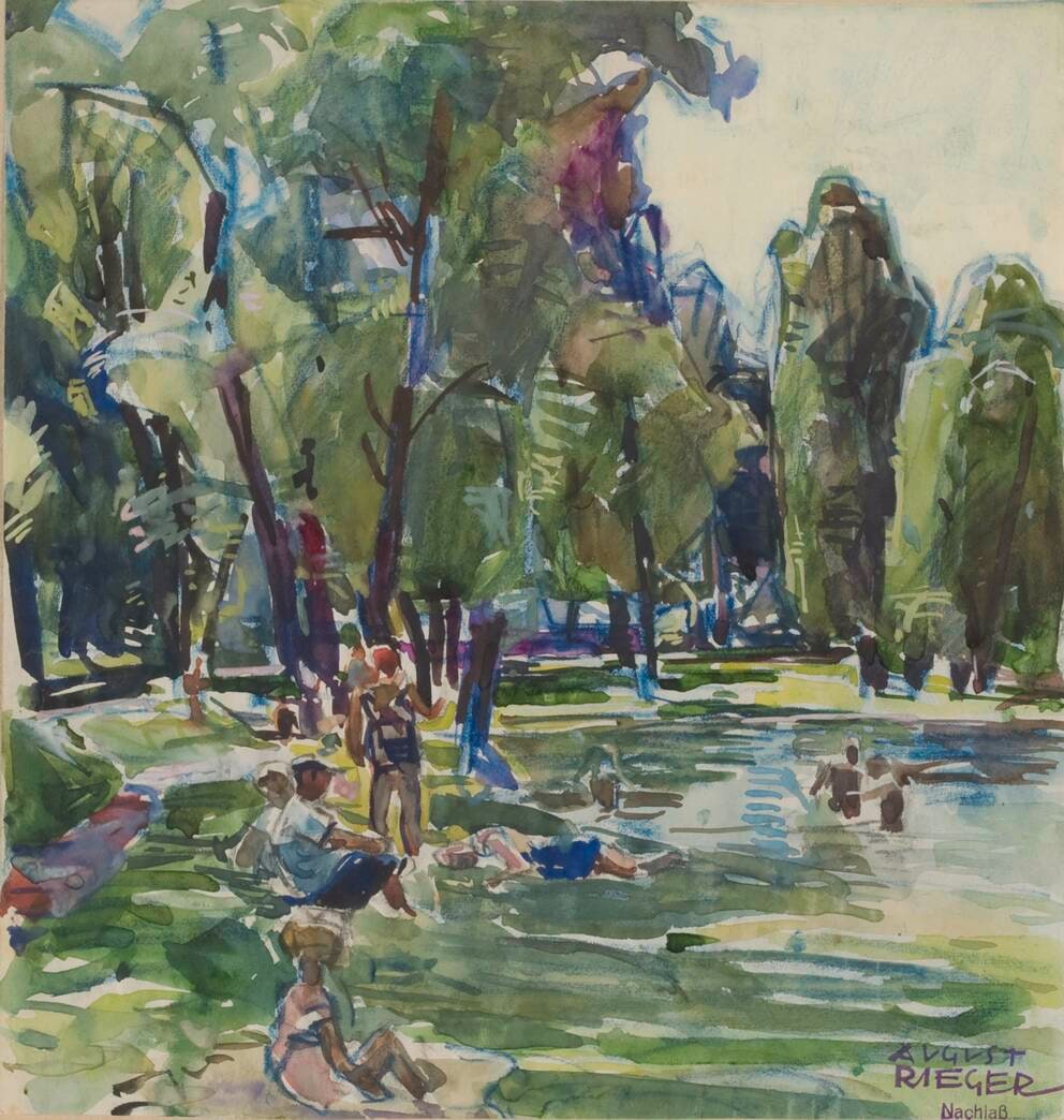 Old Danube with Bathers