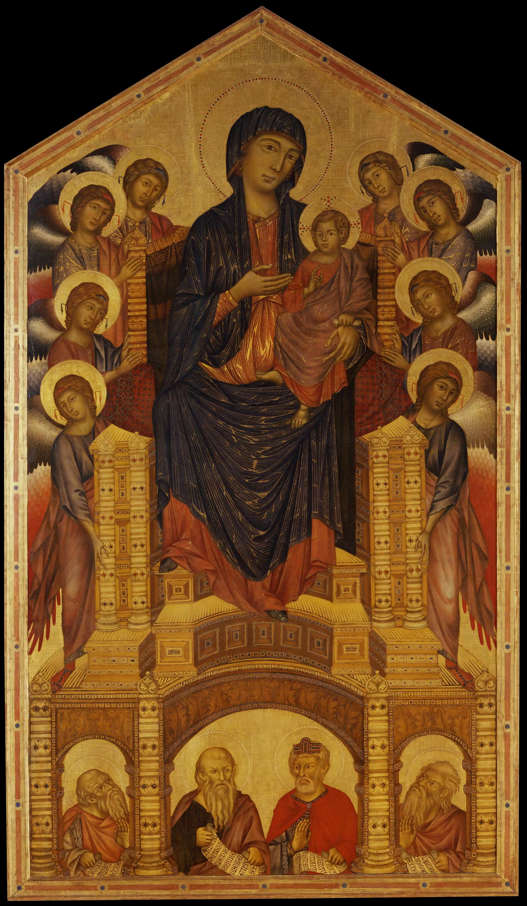 Virgin and Child Enthroned, and Prophets (Santa Trinita Maestà)