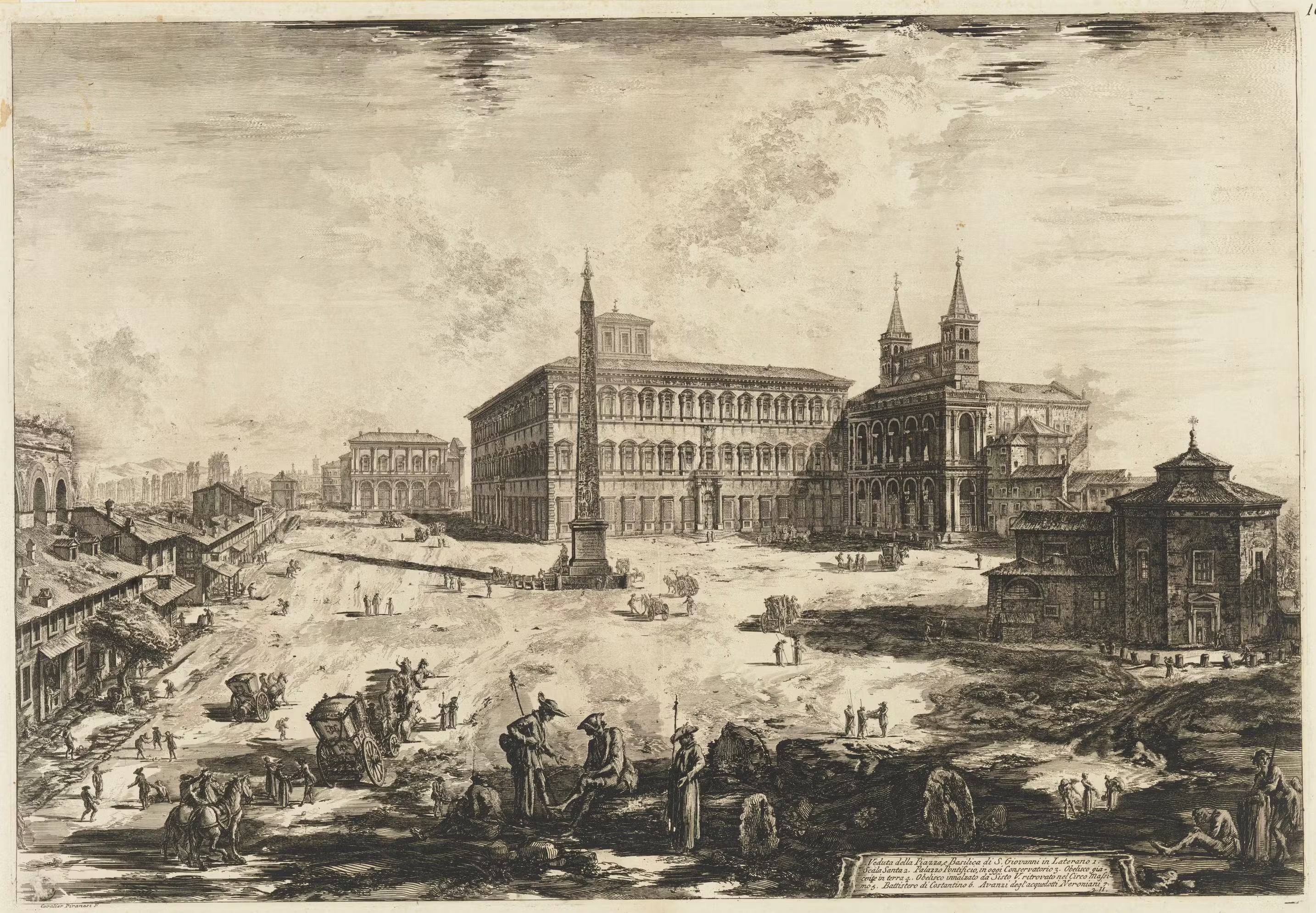 View of the Piazza and the Archbasilica of St. John Lateran in ‘Views of Rome’