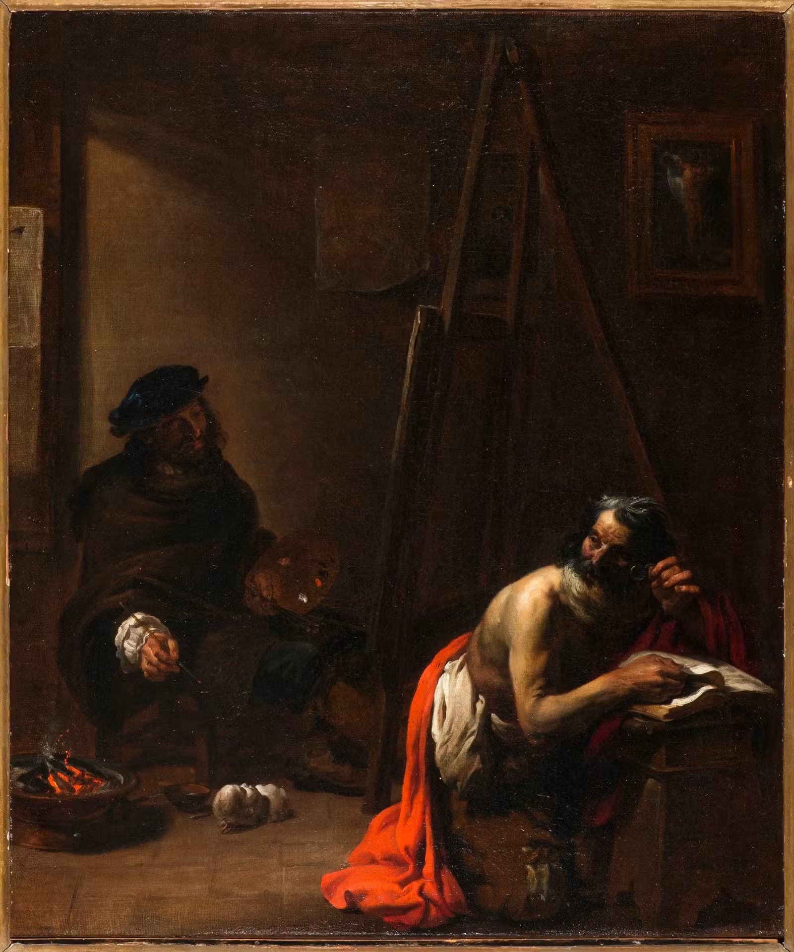 Self-portrait in his studio