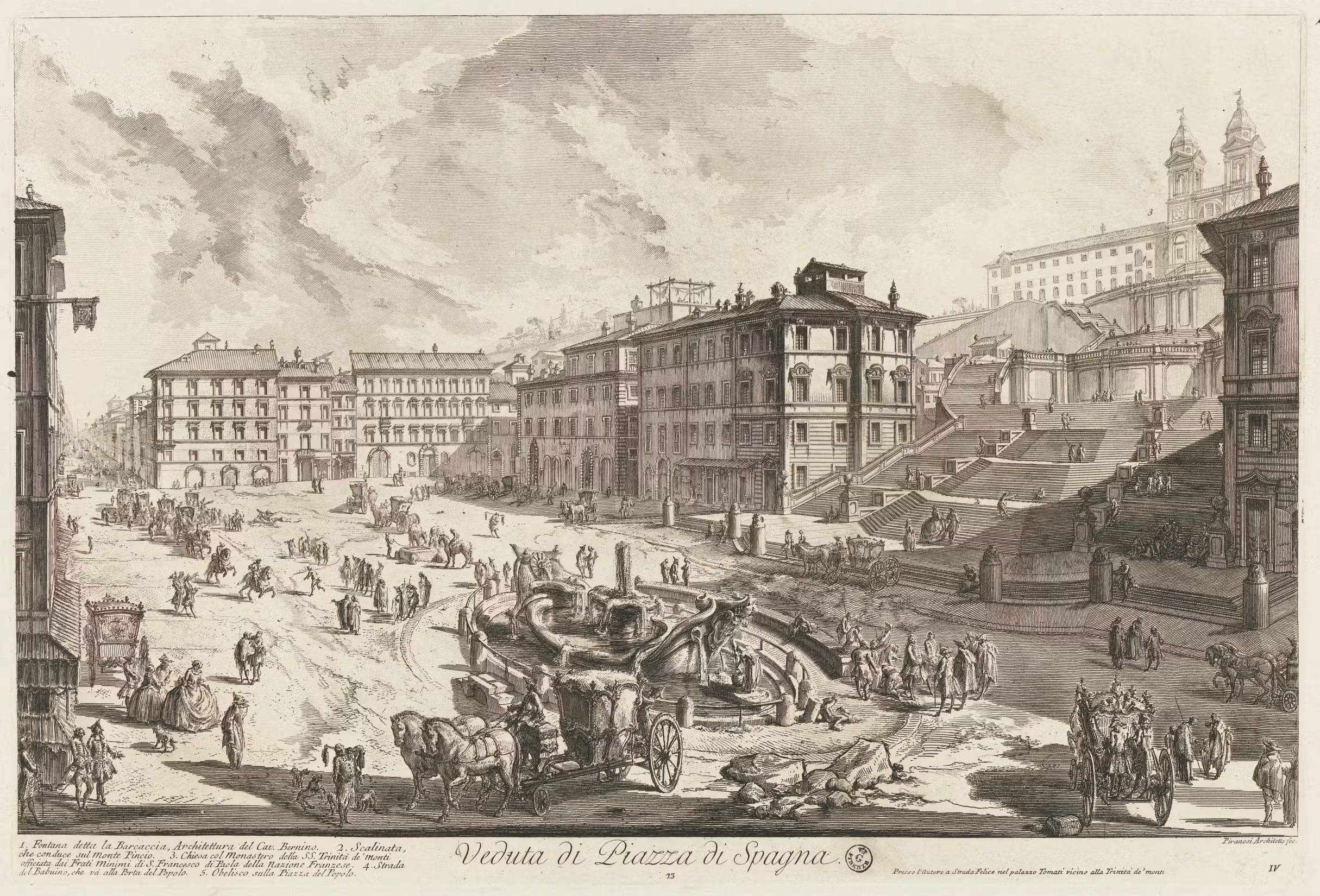 View of the Piazza di Spagna, in ‘Views of Rome’