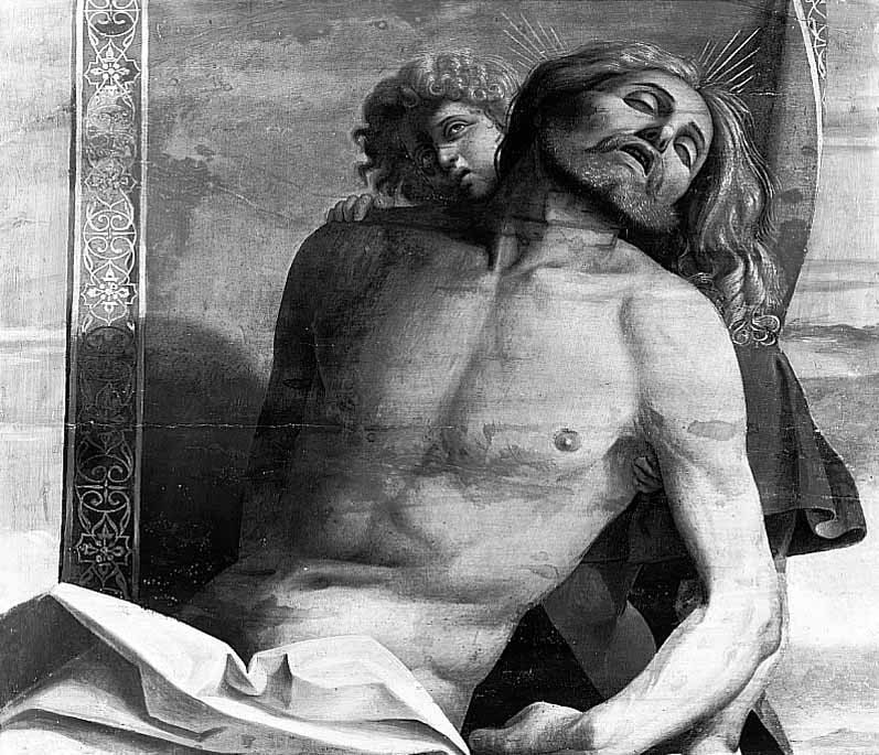 Der tote Christus, von Engeln gestützt