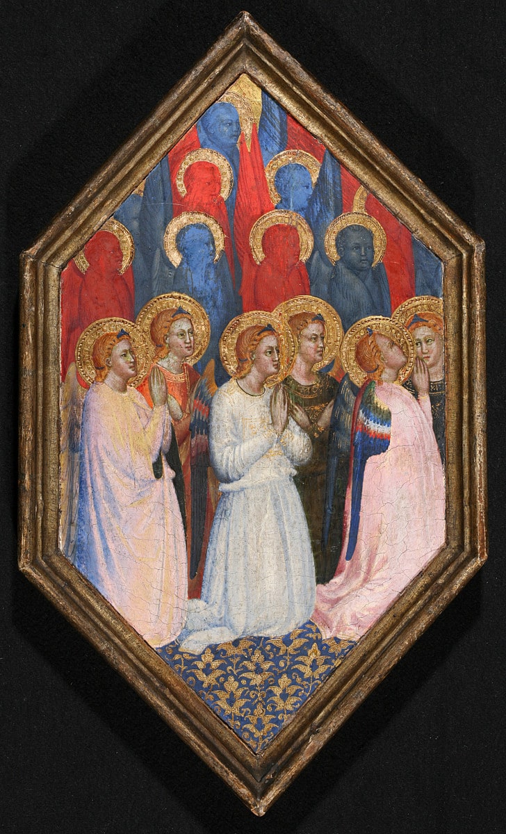 Verehrende Engel und Cherubim
