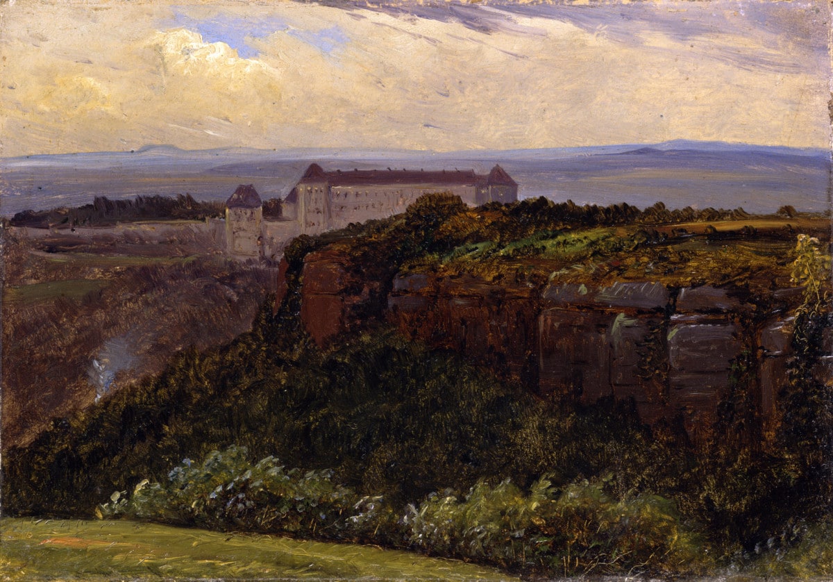 Sächsische Landschaft. Sonnenstein bei Pirna