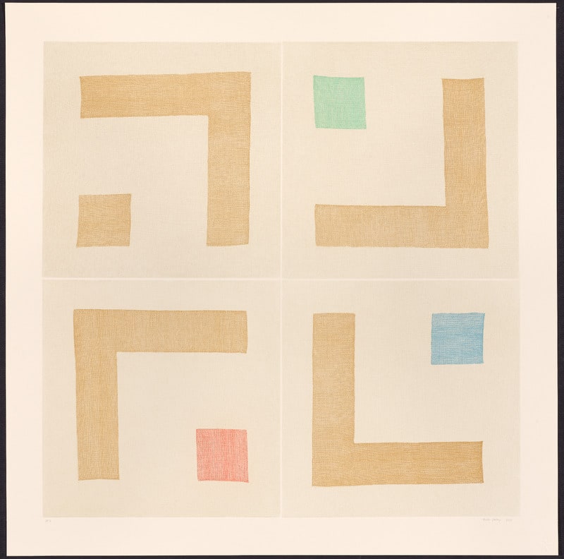 Plain Weave (Yellow Ochre / Viridian Green / Cerulean Blue / Vermillion Red)