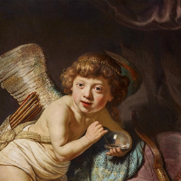 Cupid with the Soap Bubble