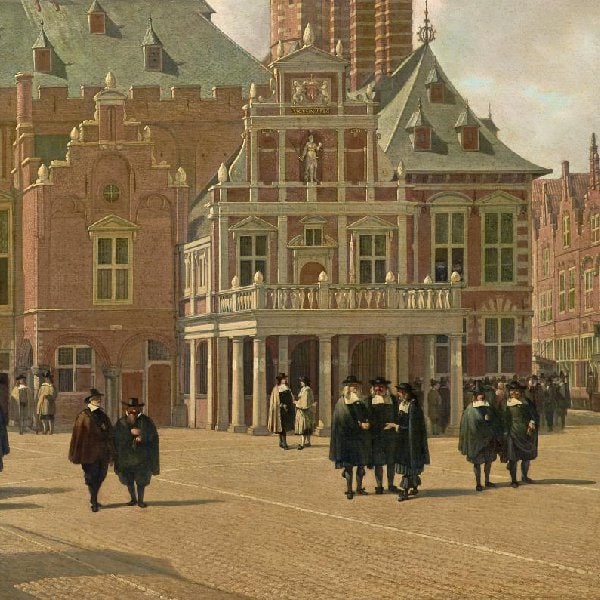 The Market Place in Haarlem, Looking Towards the Town Hall