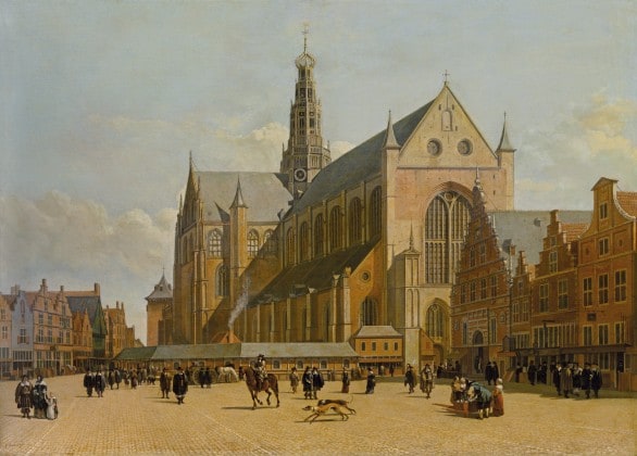 The Market Place in Haarlem, Looking Towards the Grote Kerk