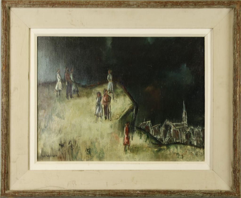 Dunes and Town, Night