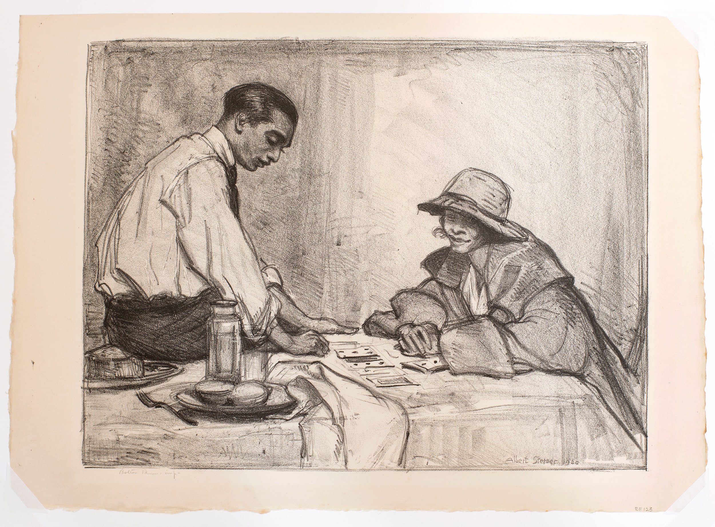 African-American Couple Playing Cards