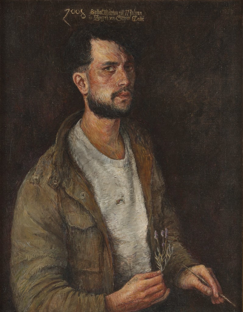Self-Portrait with Lavender (at 22 years old)