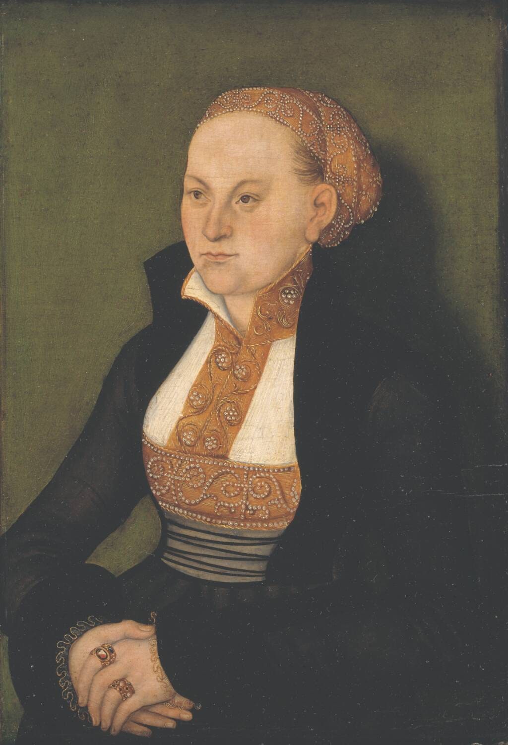 Kvindeportræt. Muligvis Margrete Gyldenstierne.