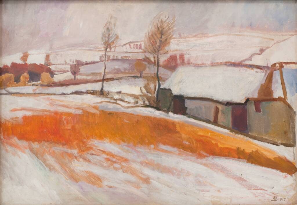 Over Kærby Bakke. Vinter