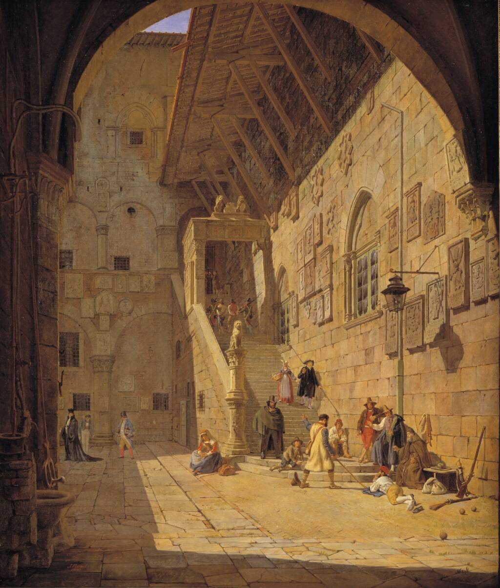 La Cour de la prison du Palais du Bargello, à Florence