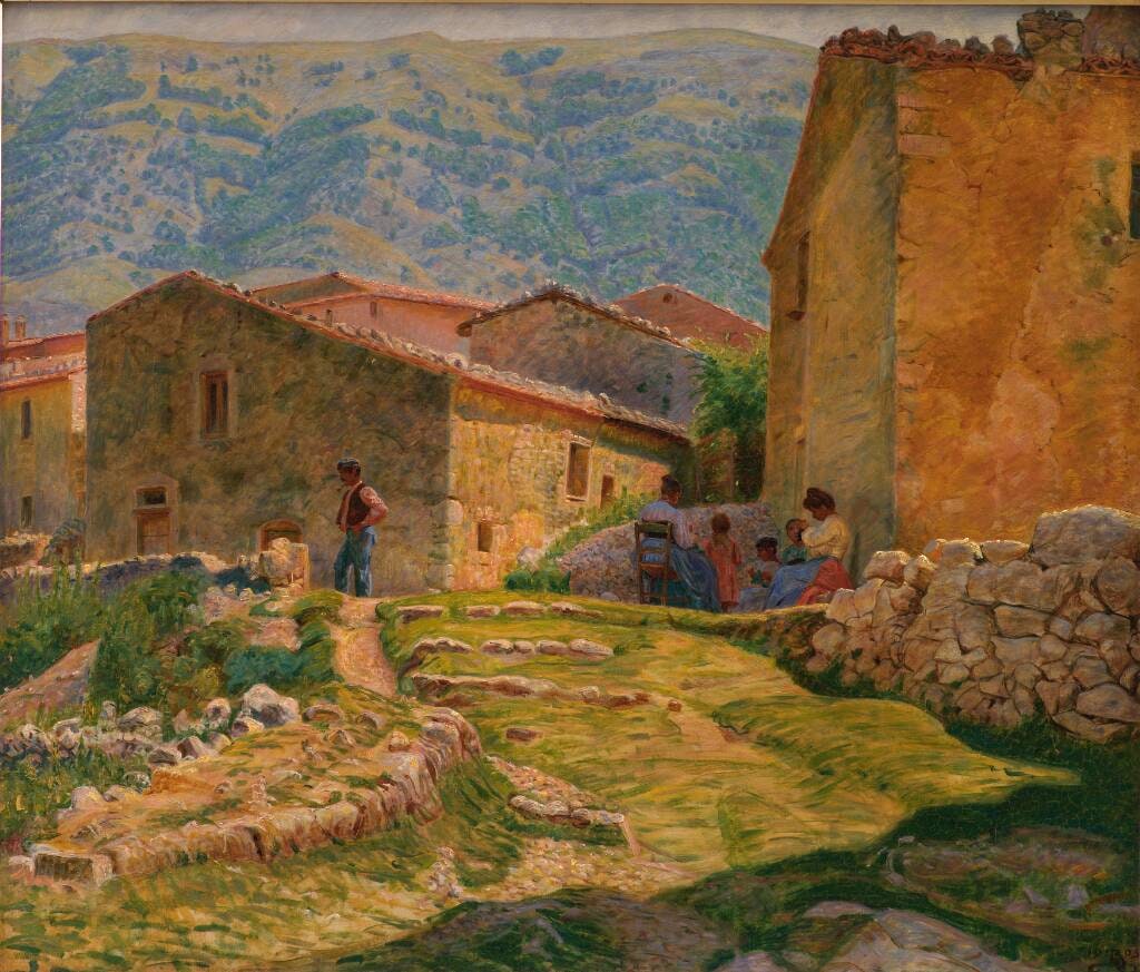 Solskin. Formiddag. Civita d'Antino