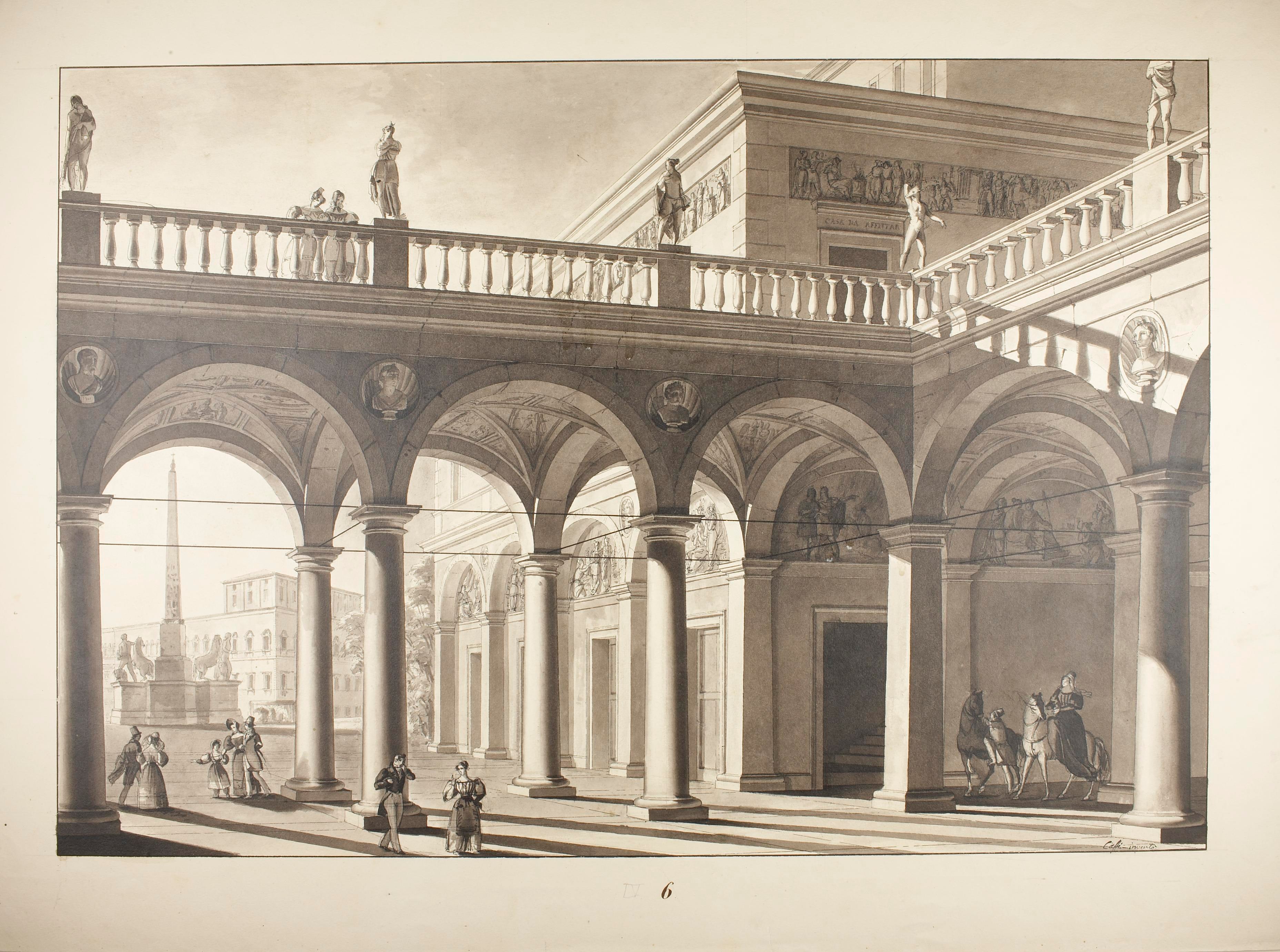 Palace in Roman Style with Monte Cavallo Composed into the Background