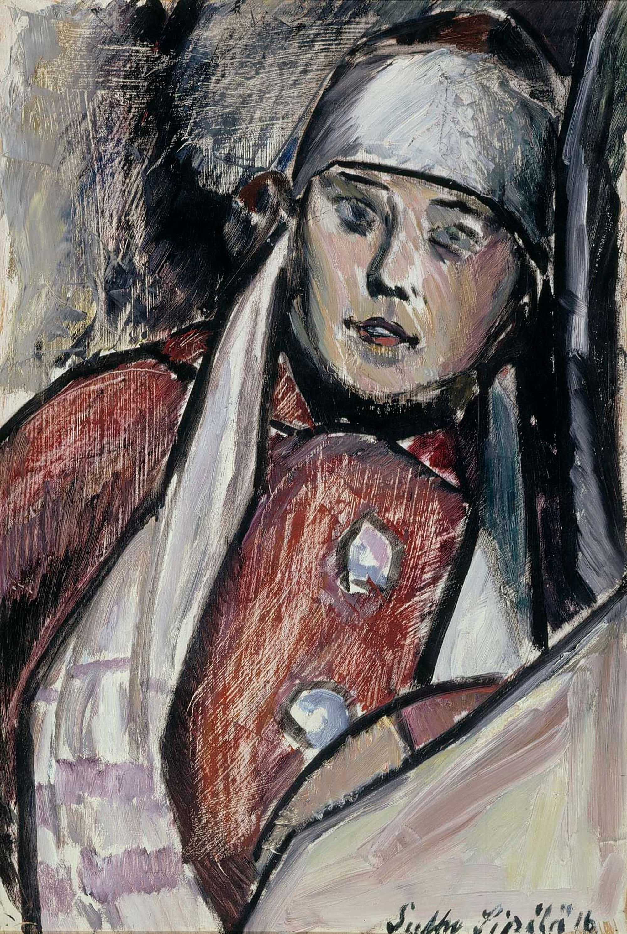 Woman in a White Scarf