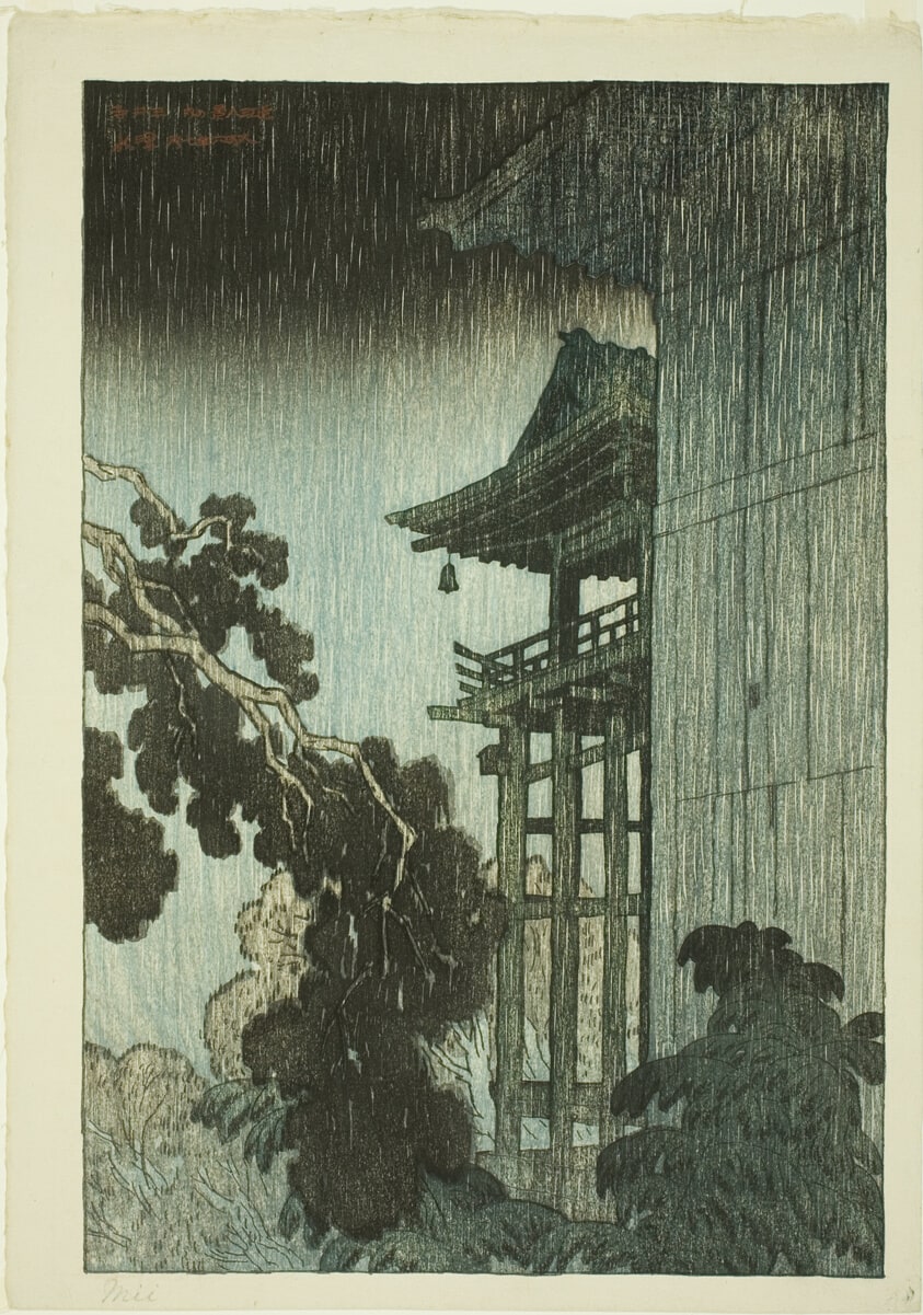 Mii Temple (Miidera), from the series “Eight Views of Omi (Omi hakkei) "