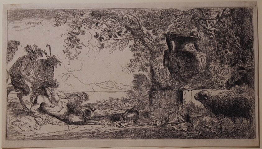 Pan Reclining before an Urn