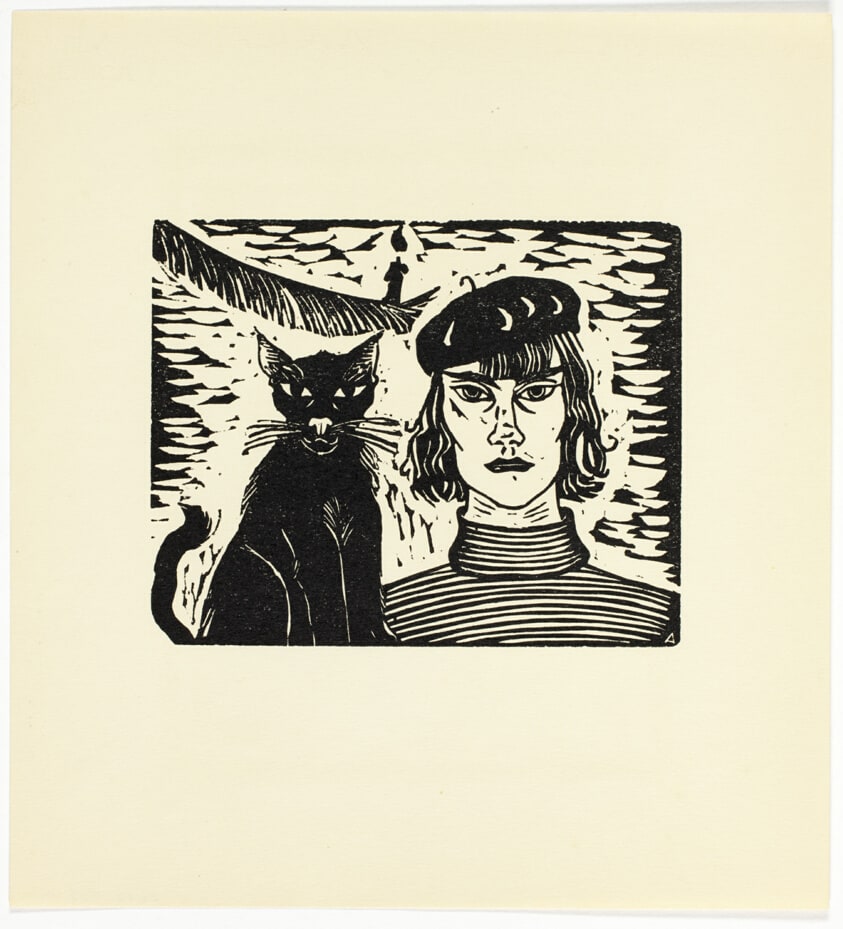 Cat and I - print #1 of 52 in the 1936 Calendar of The Chicago Society of Artists