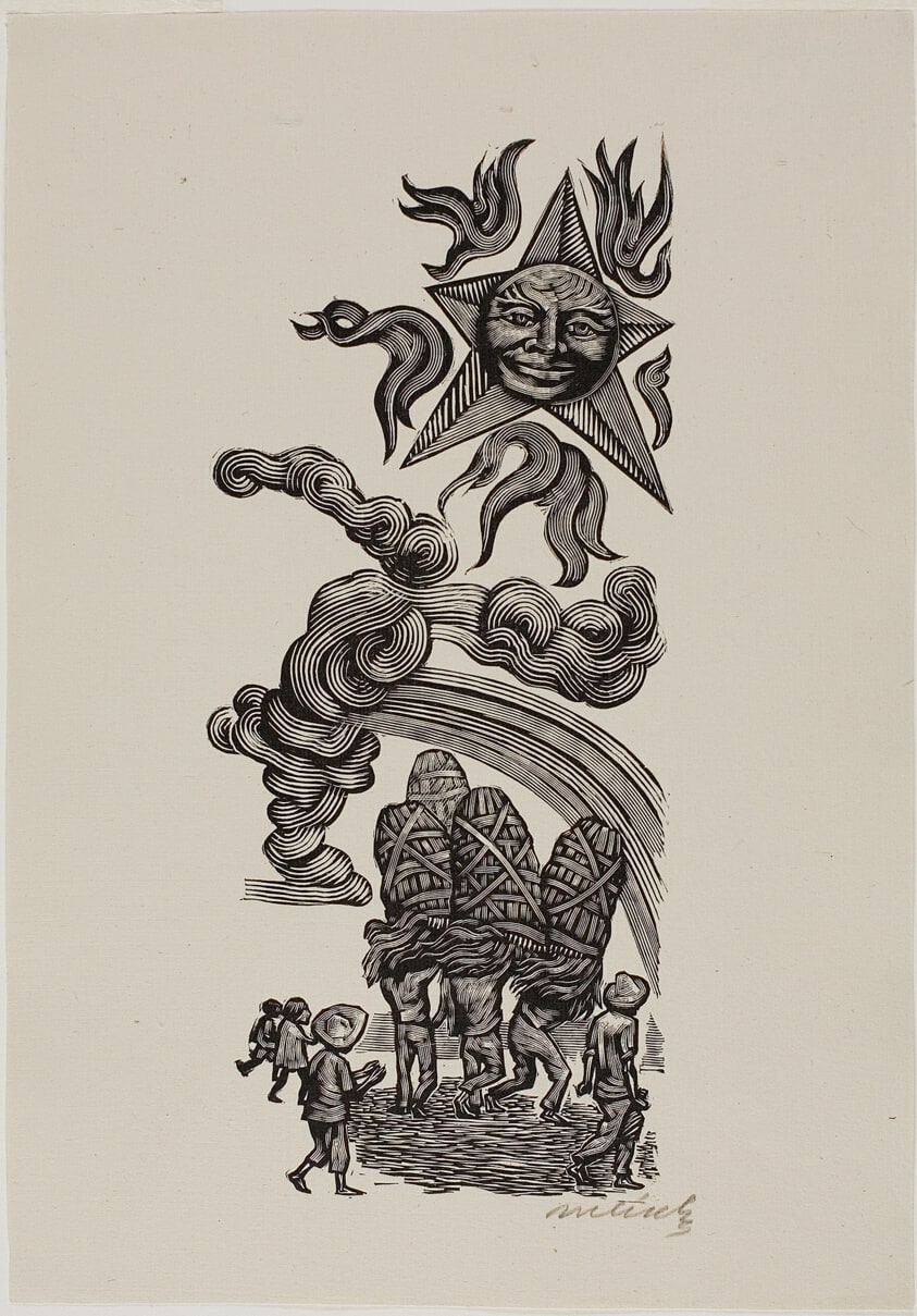The Sun, the Rainbow and Dancers, plate 14 from Méndez: 25 Prints