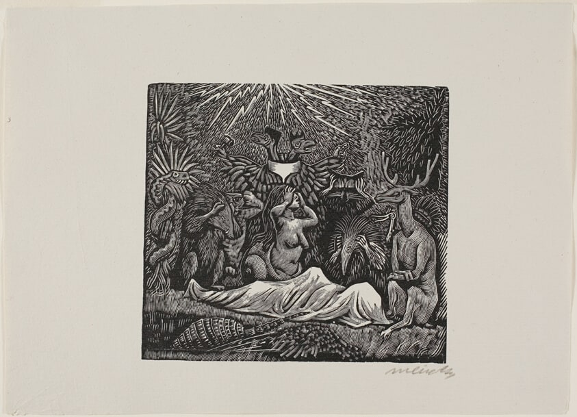 Funeral Rites in the Forest, plate 4 from Méndez: 25 Prints