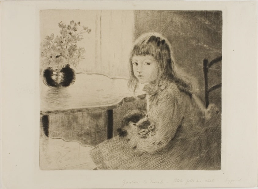 Little Girl with a Cat