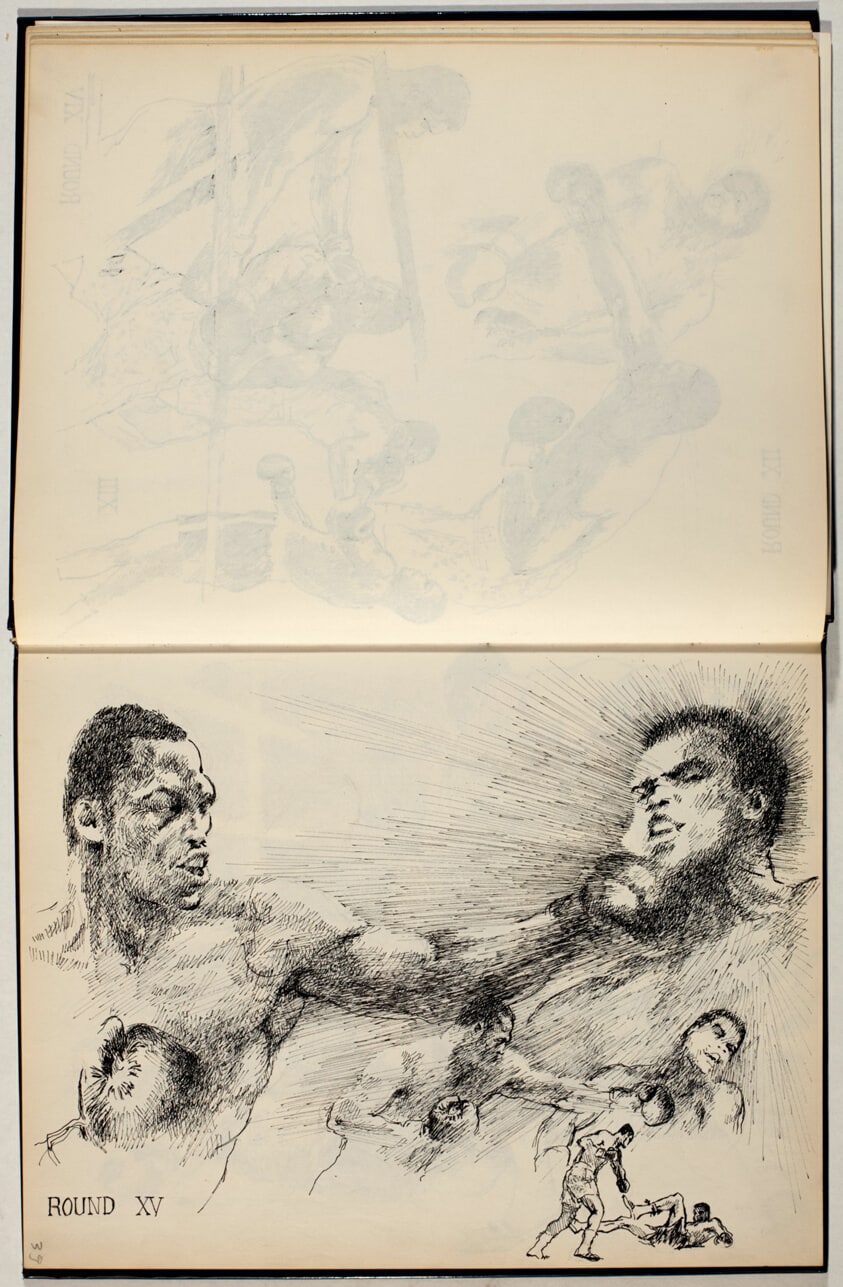 Ali vs Frazier (Sketchbook #26) [drawings for etching suite]