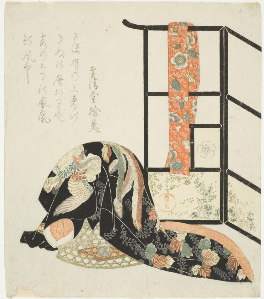 Scenting a kimono with incense