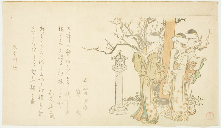 Three Girls at Temple Gate