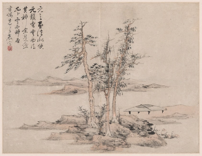 Landscape in the Style of Ancient Masters: after Ni Zan (1301-1374), Cao Zhibo (1272-1355)