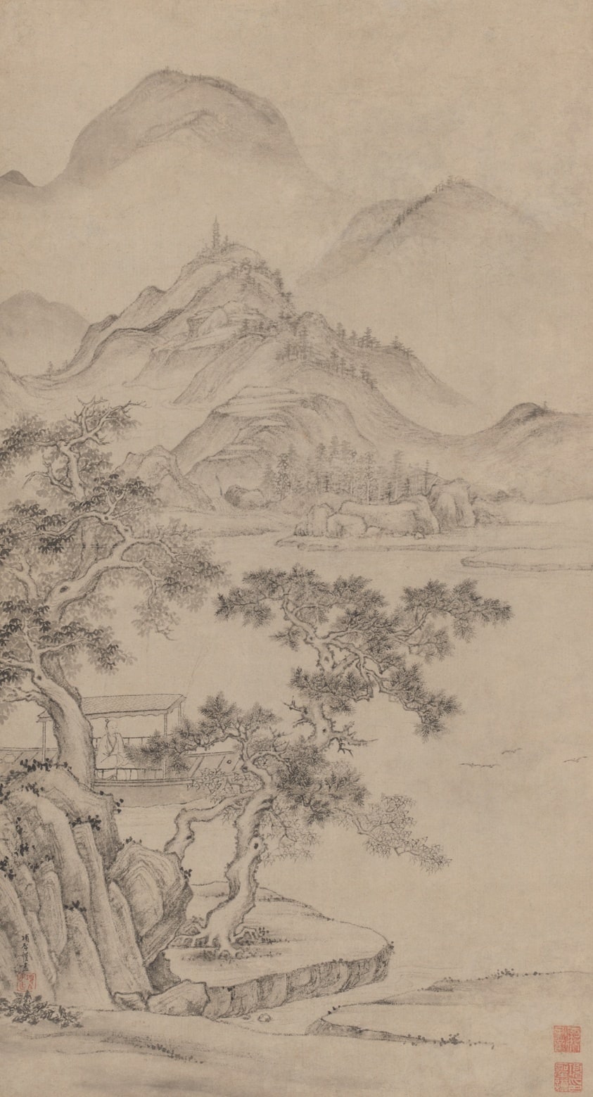 River and Mountain Landscape