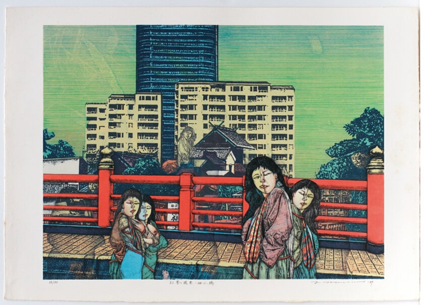Ilusion Landscape-Tsukuda-kohashi (One Hundred Views of Tokyo, Message to the 21st Century 東京百景 21世紀へのメッセジ)