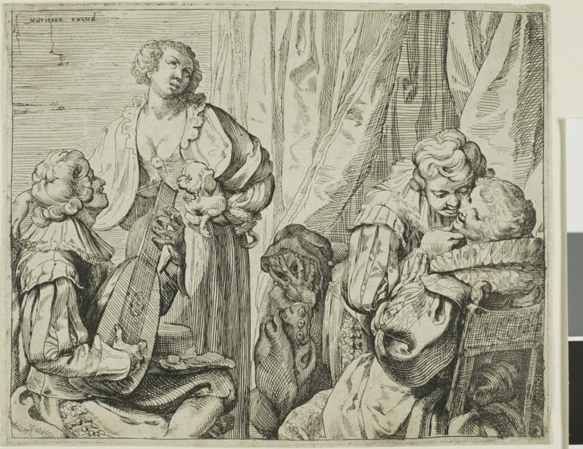 Interior with Two Pairs of Lovers and a Fool
