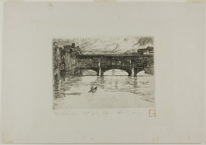 Ponte Vecchio, destroyed plate