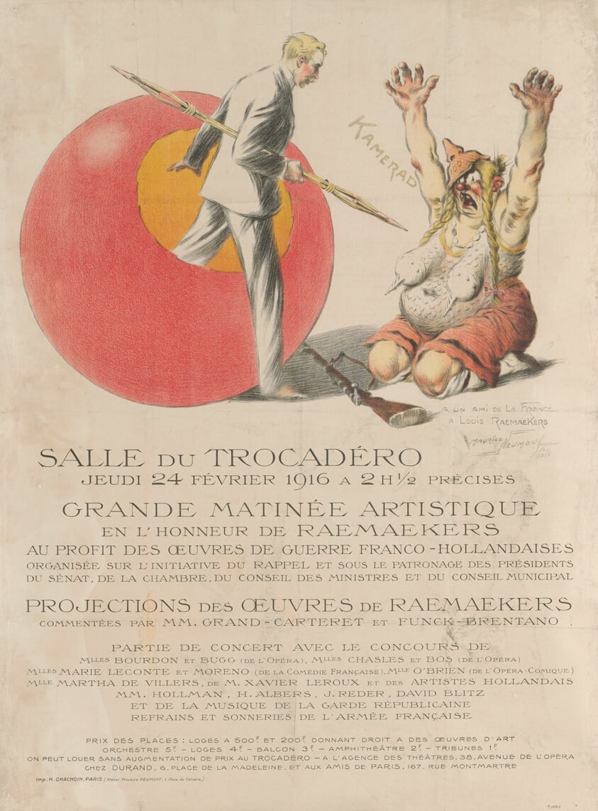 Grand Artistic Matinée in Honour of Raemaekers