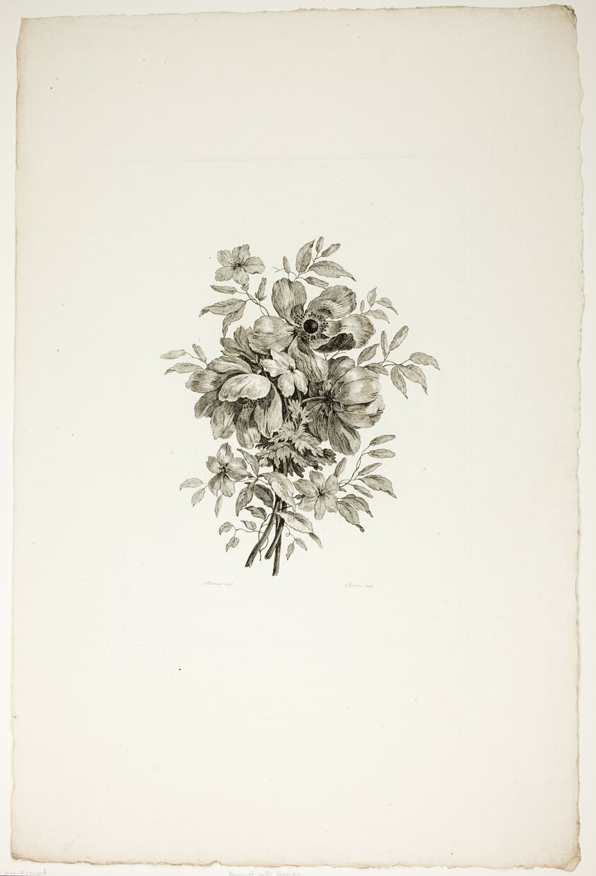 Bouquet with Poppies, from Recueil de differents bouquets de fleurs