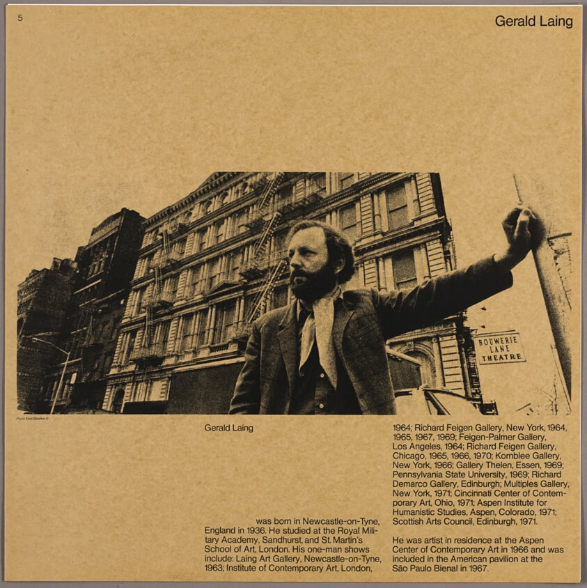 Gerald Laing, from On the Bowery