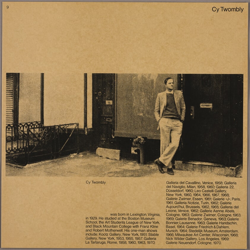 Cy Twombly, from On the Bowery
