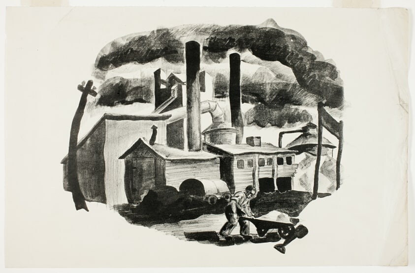 Unknown Title (Worker with Wheelbarrow)