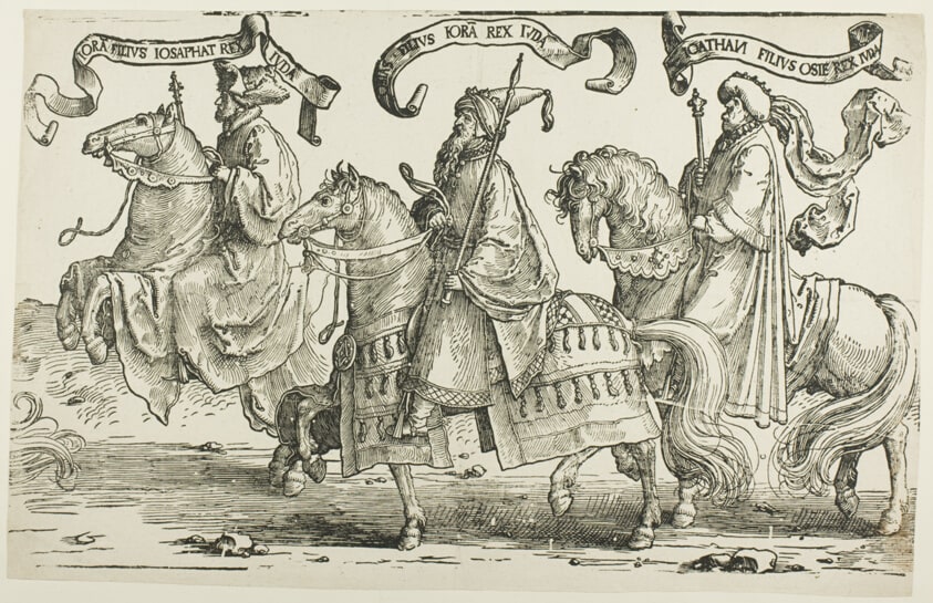 Jehoram, Uzziah, Jotham, plate three, from The Twelve Kings of Israel