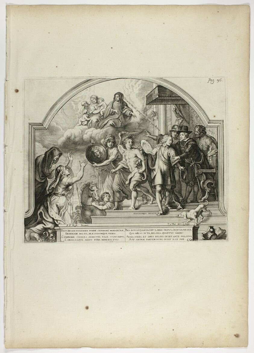 Philip IV Appointing Prince Ferdinand Governor of the Netherlands, plate 25 from Casperius Gevartius, Pompa Introitus Honori Serenissimi Principis Ferdinandi (Triumphal Entry of the Most Serene and Honorable Cardinal-Infante Ferdinand)