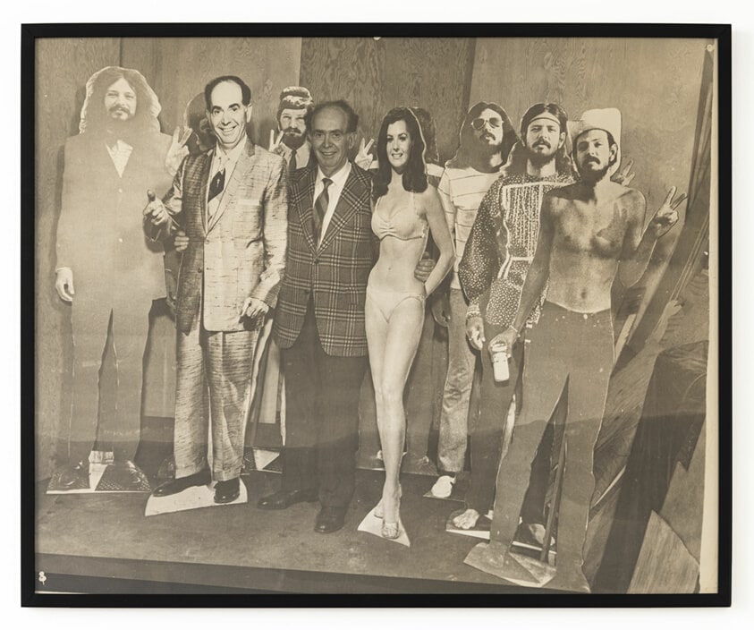 Allen Ruppersberg with “standees” and their fabricator