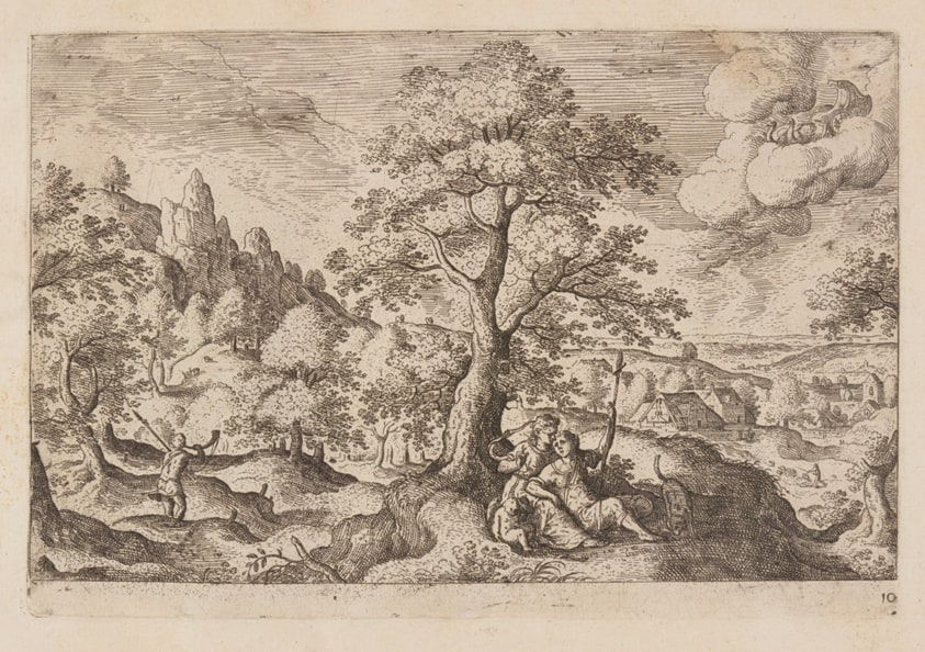 Plate 10, from Landscapes with Scenes from the Old and New Testament and Ovid’s Metamorphoses