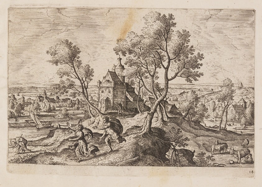 Plate 14, from Landscapes with Scenes from the Old and New Testament and Ovid’s Metamorphoses