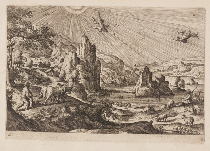 Plate 18, from Landscapes with Scenes from the Old and New Testament and Ovid’s Metamorphoses
