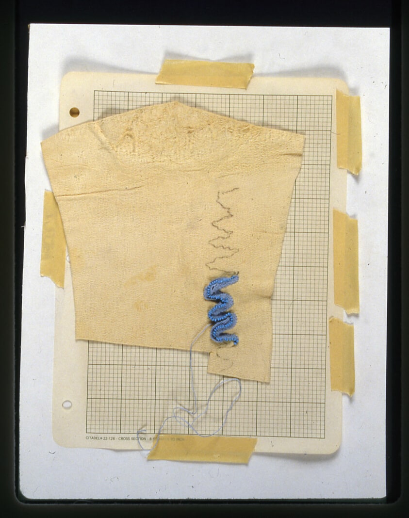 Study (Leather with Cotton and Beads; Graph Paper)