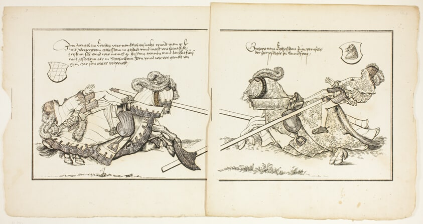 Plate 23b, from Turnier Buch Herzogs Wilhelm des Vierten von Bayern (Tournament Book of Duke Wilhelm IV of Bavaria)